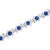 .925 Sterling Silver,Lab-Grown Gemstone and 4 Cttw Round Diamond Tennis Bracelet (H-I Color, I1-I2 Clarity) Created Blue Sapphire,September Birthstone For Sale - Image 4 of 7