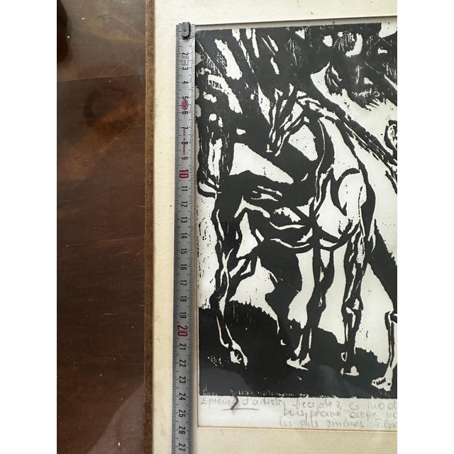 1970s Susan Rothenberg, Artist's Proof, Original Wood Engraving, 1970s For Sale - Image 5 of 14