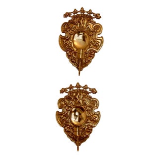 Mid-Century Swedish Brass Sconces, Set of 2 For Sale