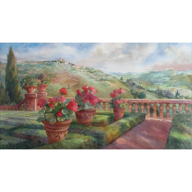 Figurative Chrysanthemums, Ruth Baderian, Painting For Sale - Image 3 of 4