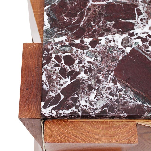 Modern Sideboards in Wood with Burgundy Marble Top, Italy, 2000, Set of 2 For Sale - Image 10 of 12
