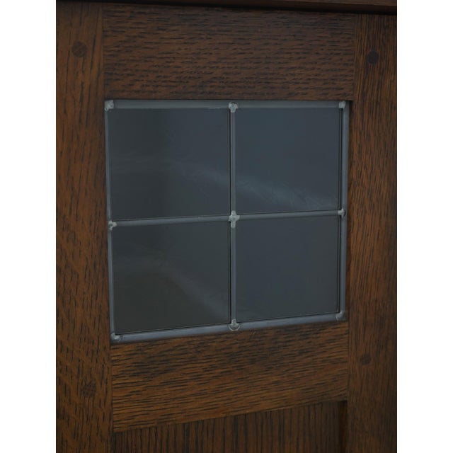 Stickley Mission Oak Harvey Ellis Inlaid Fall Front Bookcase For Sale - Image 13 of 18