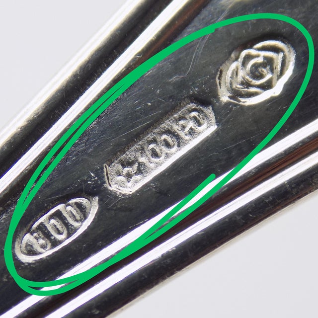 Metal Vintage Italian Handmade Genuine Silver Engraved Full Size Feeding Spoon For Sale - Image 7 of 9