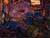 Oil Painting Orange Sunset Behind the Trees Oksana Ivanyuk For Sale - Image 4 of 8