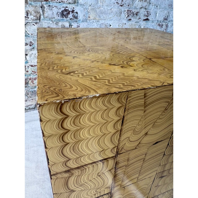 1970s Painted Patchwork Side Table For Sale - Image 10 of 11