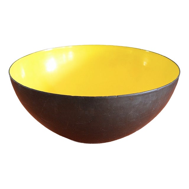 Enamelled Steel Bowl by Herbert Krenchel for Torben Ørskov, 1950s For Sale