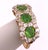 Modern Three-Stone Emerald and Diamond Modern Ring, Size 5.5 For Sale - Image 3 of 11