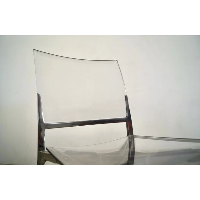 1990’s Postmodern Italian Lucite & Aluminum Dining Chairs - a Pair For Sale - Image 9 of 12