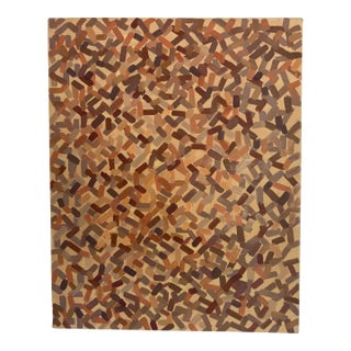 Vintage Monochromatic Abstract Painting For Sale