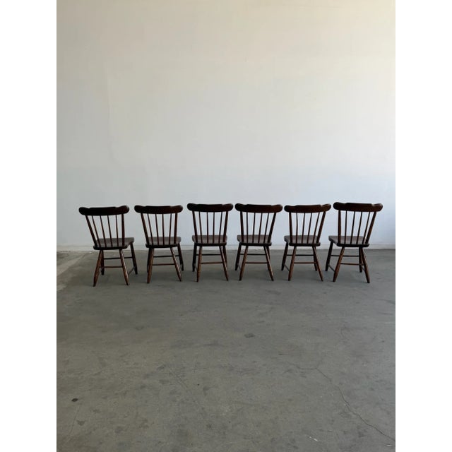 1940s Windsor Dining Chairs - Set of Six For Sale - Image 9 of 18