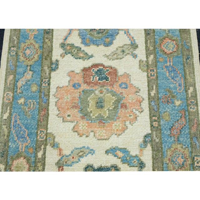 Turkish Oushak Runner Rug 2'4" x 6' #17070 For Sale - Image 4 of 8
