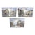 Set of Three Mid-Century Paris Street Scene Oil Paintings Signed Burnett For Sale