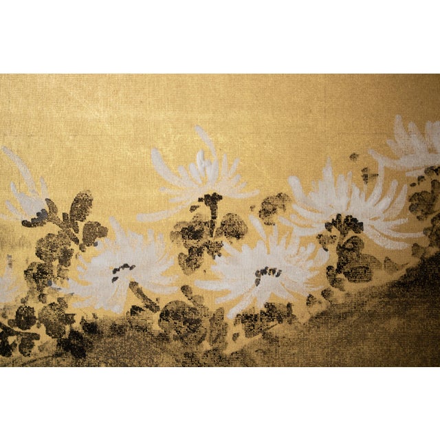 1970s Shōwa Era Japanese Byobu Screen, "Sparrows at Bamboo Forest" For Sale - Image 11 of 18