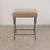 Metal Panoplie Iron Loop Stool, Brown Mohair For Sale - Image 7 of 10
