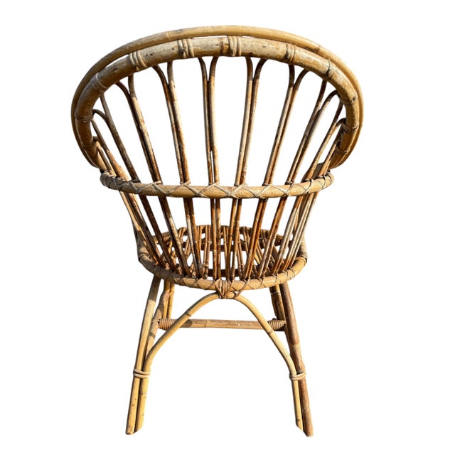 Rattan Armchairs, France, 1960s, Set of 4 For Sale - Image 10 of 14