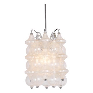 Small Glass Tulipan Pendant Light attributed to Seguso, Italy, 1960s For Sale