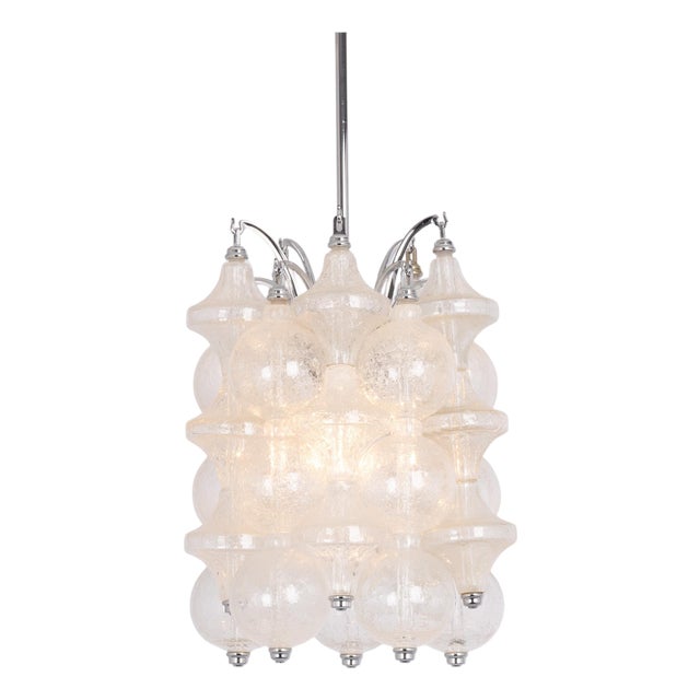 Small Glass Tulipan Pendant Light attributed to Seguso, Italy, 1960s For Sale