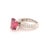 Diamond Tourmaline Rubellite Ring 3 Platinum 3.72 TCW Certified For Sale - Image 16 of 17