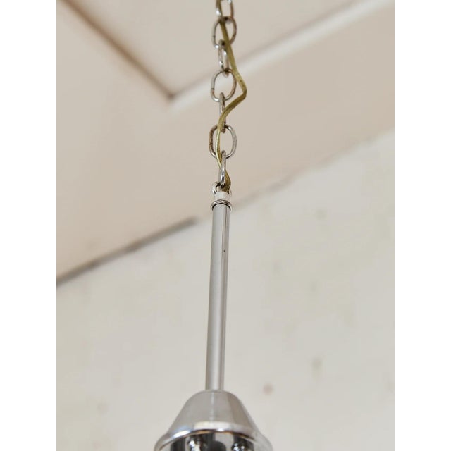 Metal Mid 20th Century Styled After Scolari Vintage Chrome Pendant Chandelier For Sale - Image 7 of 10