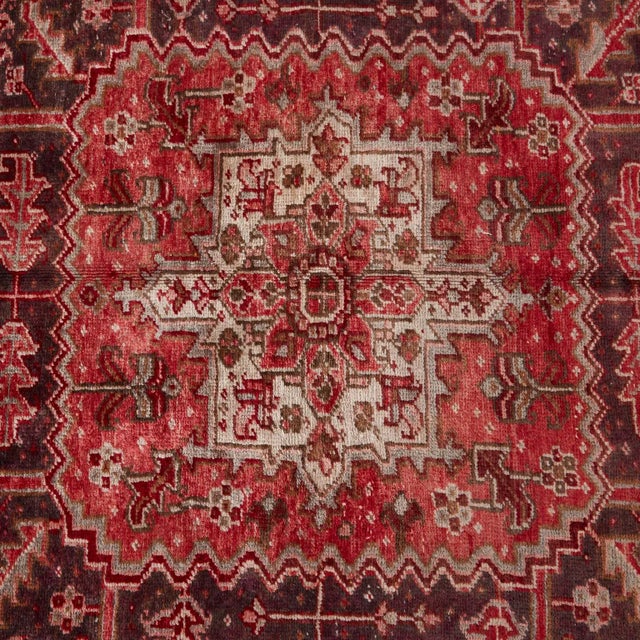 Vintage Persian Heriz Wool Rug For Sale - Image 10 of 13