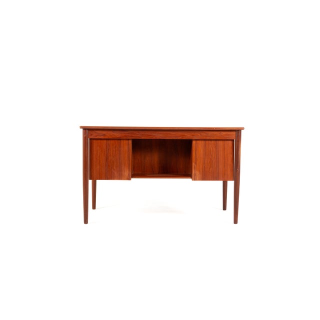 Vintage Danish Teak Writing Desk, 1960s For Sale - Image 4 of 12
