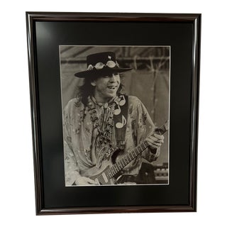 Framed and Matted Photo of Stevie Ray Vaughan For Sale