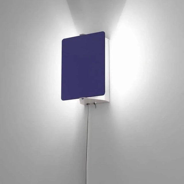 Blue Charlotte Perriand Blue 'Applique á Volet Pivotant' Wall Light For Sale - Image 8 of 9