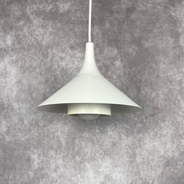 Metal Vintage Danish Metal Pendant Lamp, 1980s For Sale - Image 7 of 8