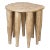 Jamie Young Naga Stool in Bleached For Sale