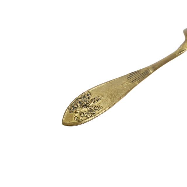 1920s Art Nouveau Style Sugar Bowl Spoon by Hersch Mordka Spiro, Poland, 1930s For Sale - Image 5 of 9