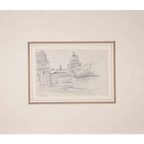 Penci drawing on paper realized by Mino Maccari in 1927. Hand signed and dated lower left. Matted, in very good condition....