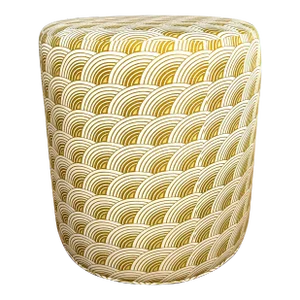 Lee Industries "Eclipse Sun" Custom Upholstered Drum Ottoman