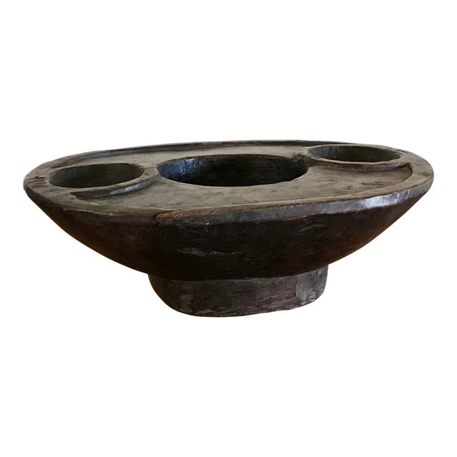 Vintage Mid 20th Century Zulu Carved Wooden Meat Platter For Sale