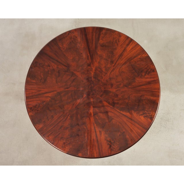 Baker Furniture Company Thomas Pheasant for Baker Mahogany Round Pedestal Dining Table For Sale - Image 4 of 18