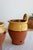 1980s Vintage Wall Planters in Yellow Glazed Stoneware, 1980s, Set of 2 For Sale - Image 5 of 8