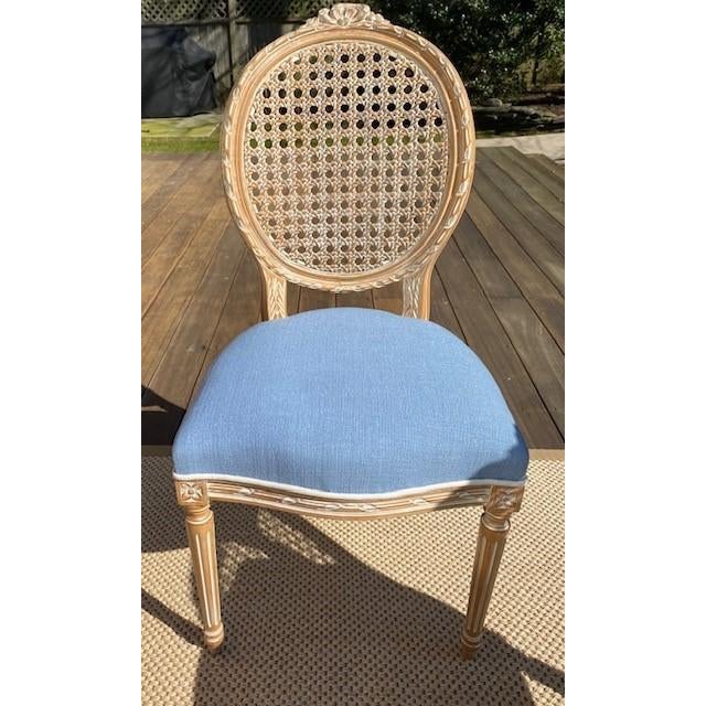 Wood Italian Neoclassical Cane Back Chairs, Set of 6 For Sale - Image 7 of 14