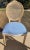 Wood Set of 6 Custom Italian Cane Back Chairs in Light Blue For Sale - Image 7 of 15