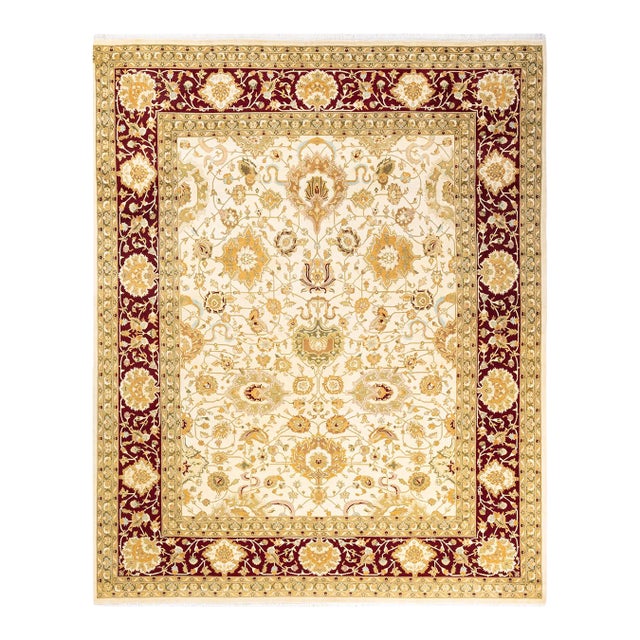 Mogul, One-of-a-Kind Hand-Knotted Area Rug - Ivory, 8' 2" x 9' 10" For Sale