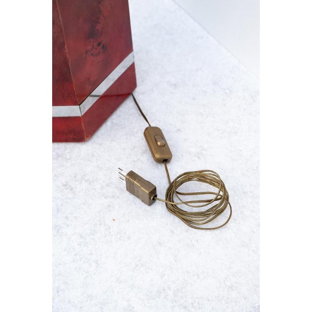 Hexagonal Table Lamp by Tommaso Barbi, 1970s For Sale - Image 6 of 9