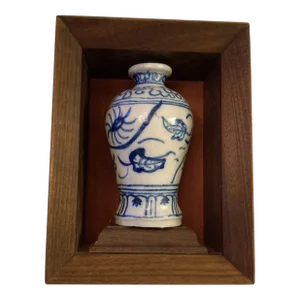 1970s Rosewood Art Shadowbox Container for Hanging or Display