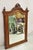 Antique Victorian Carved Oak Wood Ribbon Crest Beveled Glass Wall Mirror For Sale - Image 10 of 10