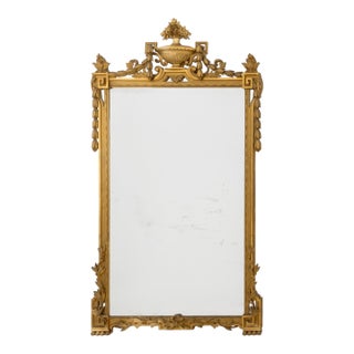 Louis XVI Style Giltwood Overmantel Mirror For Sale