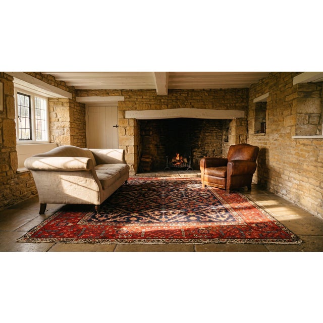 Mid-19th Century N.W. Persian Bakshaiesh Shrub Carpet ( 5'4" x 6' - 163 x 183 ) For Sale - Image 12 of 12