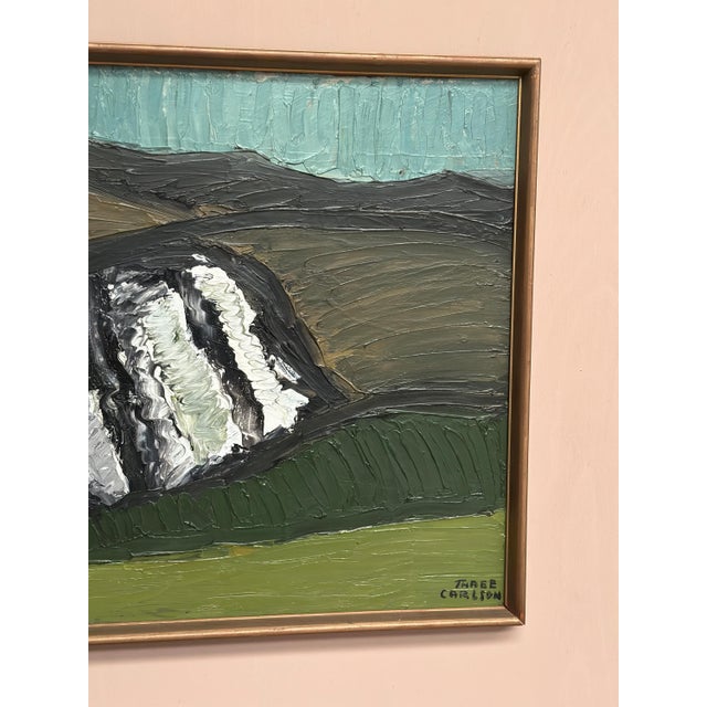 Thage Carlson, Abstract Landscape, 1950s, Oil on Panel, Framed For Sale - Image 8 of 18