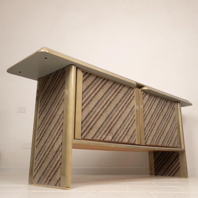 Sideboard in Parchment and Missoni Fabric by Angelo Mazzola for Salpol, 1980 For Sale - Image 15 of 18