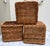Rustic earthy storage and decor baskets with side opening handles. Set of three. Perfect for storage and or decor baskets....