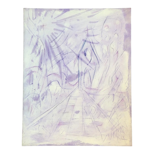 Original Peter Duncan Abstract Encaustic/Drawing Signed For Sale