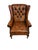 Wingback Club Chair in Leather For Sale - Image 3 of 5
