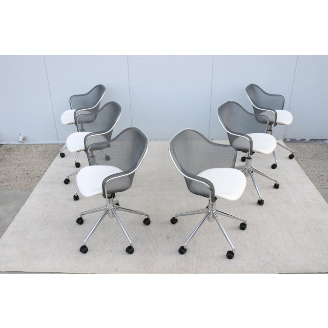 Italian Modern Antonio Citterio for B&b Italia Iuta White Swivel Desk Task Chair For Sale - Image 10 of 18
