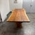 Wood Contemporary Acacia Live Edge Trestle Dining Table For Sale - Image 7 of 12